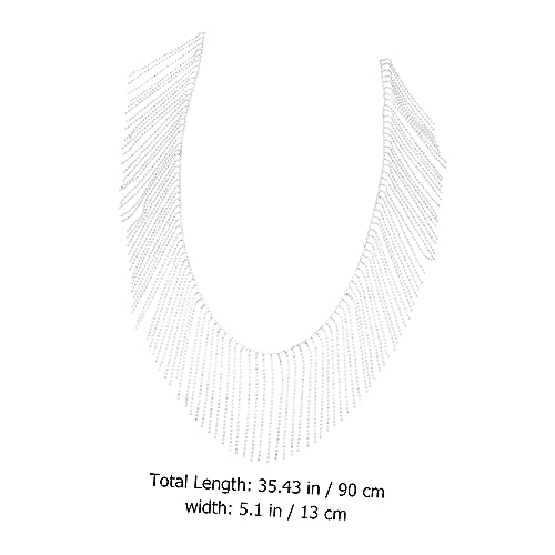 BATHVEVE 1 Stück Strass Fransen Kette Kristallkette DIY Stoffdekor Zubehör für Vielseitige Bastelprojekte für Kleidung Hochzeitskleider und Dekoration von BATHVEVE