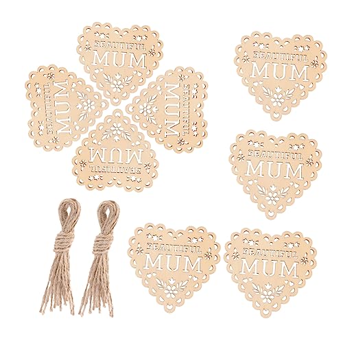 BATHVEVE 10 Stück Anhänger Zum Muttertag Lichterketten Perlen Gefälschte Pflanzen Hütte Dekoration Schmücken Cool Rustikal Fallen Künstlich Anlage Farn Wohnkultur Tischläufer Rosa Holz von BATHVEVE