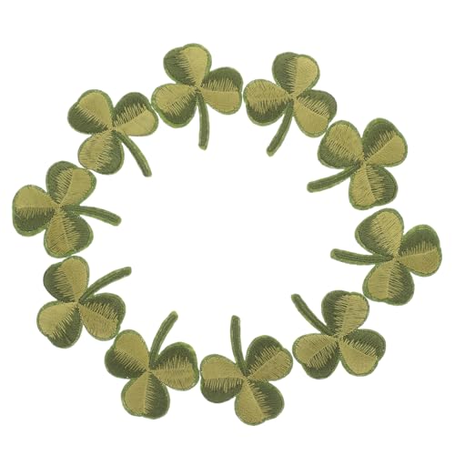 BATHVEVE 10 Stück Aufnäher Mit Grüner Blattstickerei Glücklich Patch Kleidung Sticken Blumen- Klein Dekorativ St. Kleeblatt Stoff Blatt-stickapplikation Blätter Zum Aufbügeln Green Rayon BATHVEVE 10 Stück Aufnäher Mit Grüner Blattstickerei Glücklich Patch Kleidung Sticken Blumen- Klein Dekorativ St. Kleeblatt Stoff Blatt-stickapplikation Blätter Zum Aufbügeln Green Rayon von BATHVEVE