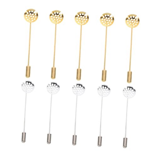 BATHVEVE 10 Stück Bastelzubehör goldenes rundes Tablett Tablett-Stift Handwerk Stifte Broschennadeln zum Basteln bastelset Korsage Corsagentablett Ansteckbrosche selber Machen Zinklegierung BATHVEVE 10 Stück Bastelzubehör goldenes rundes Tablett Tablett-Stift Handwerk Stifte Broschennadeln zum Basteln bastelset Korsage Corsagentablett Ansteckbrosche selber Machen Zinklegierung von BATHVEVE
