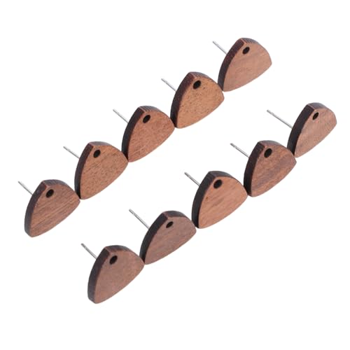 BATHVEVE 10 Stück Dreieck-ohrstecker Aus Holz: Material Zur Schmuckherstellung – Leichte, Glatte Ohrringrohlinge – Minimalistisches Zubehör Für Frauen Und Mädchen von BATHVEVE
