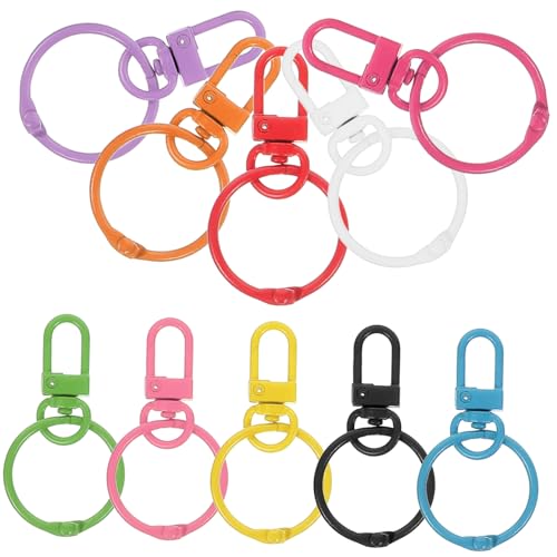 BATHVEVE 10 Stück Karabiner Schlüsselanhänger Bunte Drehverschlüsse für Kreative Schlüsselanhänger Langlebig und Rostfrei für Schlüssel und Accessoires BATHVEVE 10 Stück Karabiner Schlüsselanhänger Bunte Drehverschlüsse für Kreative Schlüsselanhänger Langlebig und Rostfrei für Schlüssel und Accessoires von BATHVEVE