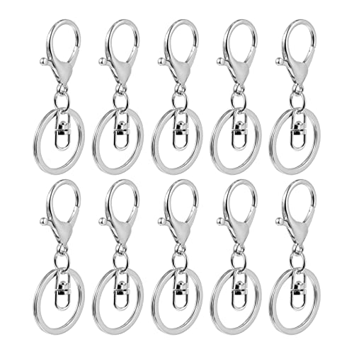 BATHVEVE 10 Stück Lobster Clips für Schlüsselanhänger Schnappverschluss Drehbare Hummerkrallen Haken Langlebige Schlüsselanhänger Bastelzubehör für DIY Projekte und Schmuckherstellung BATHVEVE 10 Stück Lobster Clips für Schlüsselanhänger Schnappverschluss Drehbare Hummerkrallen Haken Langlebige Schlüsselanhänger Bastelzubehör für DIY Projekte und Schmuckherstellung von BATHVEVE