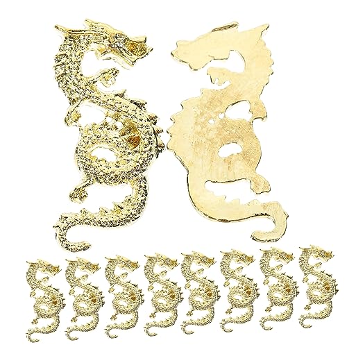 BATHVEVE 10 Stück Nagelkunst Charms Goldene Drachen Dekorationen für Maniküre für DIY Nageldesign für Weihnachten Hochzeiten und Besondere Anlässe BATHVEVE 10 Stück Nagelkunst Charms Goldene Drachen Dekorationen für Maniküre für DIY Nageldesign für Weihnachten Hochzeiten und Besondere Anlässe von BATHVEVE