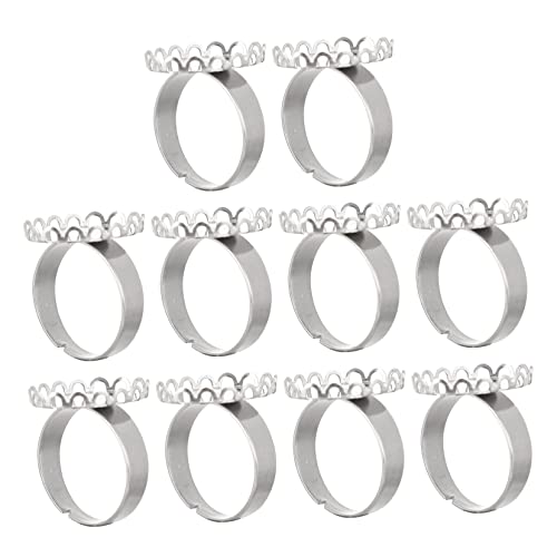 BATHVEVE 10 Stück Ringhalter aus Edelstahl rostfrei Herstellung für Handwerk klein einfach Materialien Ringbasis leer Stahlbasis Ringbasiseinstellung Ringbasisbefunde Ringeinstellung BATHVEVE 10 Stück Ringhalter aus Edelstahl rostfrei Herstellung für Handwerk klein einfach Materialien Ringbasis leer Stahlbasis Ringbasiseinstellung Ringbasisbefunde Ringeinstellung von BATHVEVE