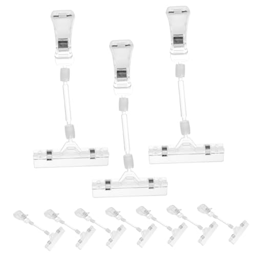 BATHVEVE 10 Stück Teiliges Drehbare Transparente Preisschildhalter Clips für Supermarktregale Einstellbare Werbe und Preisschilderhalterung für Einkaufszentren und Einzelhandel BATHVEVE 10 Stück Teiliges Drehbare Transparente Preisschildhalter Clips für Supermarktregale Einstellbare Werbe und Preisschilderhalterung für Einkaufszentren und Einzelhandel von BATHVEVE