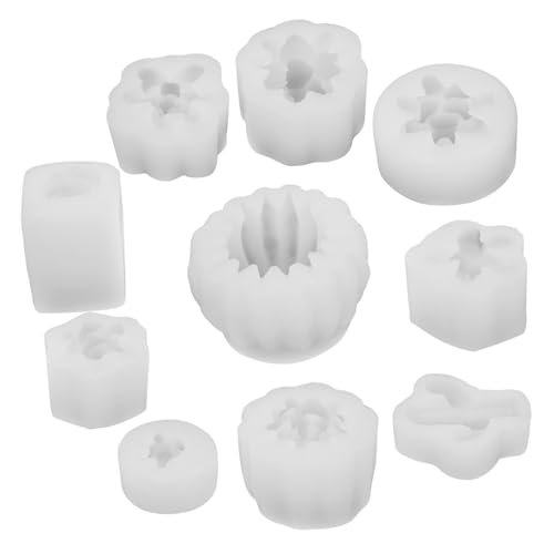 BATHVEVE 10 Stück Teiliges Silikonform für Sukkulenten Kerzen DIY Kerzenformen für Duftkerzen Flexible und Leicht zu Entformen für Handarbeiten und Seifenherstellung von BATHVEVE