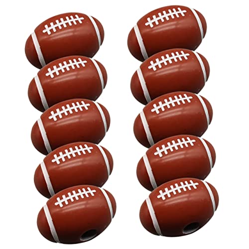 BATHVEVE 100 Stück Fußball-piercing-perlen Sport-party-dekoration Fußball-banner Sportperlen Sport-anhänger-charms Dekorationen Für Fußballpartys Fußballplatten Fußballspiele Acryl von BATHVEVE