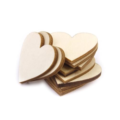 BATHVEVE 100 Stück Holzherz Scheiben mit Rinde Beidseitig Geschliffen Natürliche Holzscheiben für DIY Basteln Verzierung Scrapbooking und Kunstprojekte Holzfarbe BATHVEVE 100 Stück Holzherz Scheiben mit Rinde Beidseitig Geschliffen Natürliche Holzscheiben für DIY Basteln Verzierung Scrapbooking und Kunstprojekte Holzfarbe von BATHVEVE