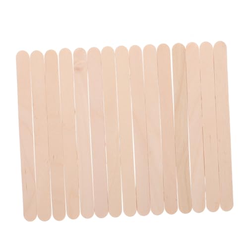 BATHVEVE 100 Stück Holzstäbchen zum Basteln DIY Holzrührer für Harz Eisstiele zum Bemalen und Dekorieren Langlebige Holzspatel für Backen Getränke und Kreative Wiederverwendbar von BATHVEVE