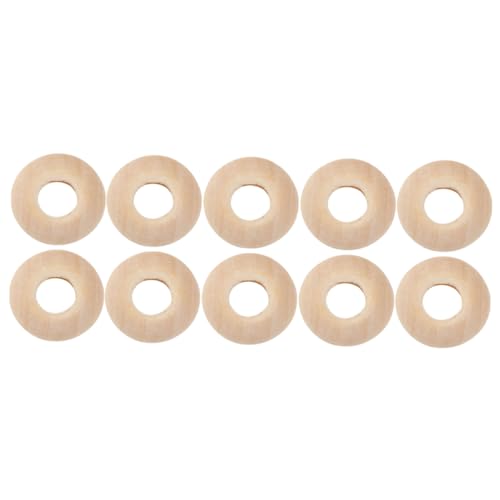 BATHVEVE 100 Stück perlenmaterial aus holz UV runden Schmuckzubehör Perle Herstellung für home decor wohnungsdeko home dekoration dekoring holzperlen selber machen Holzperlen Bambus von BATHVEVE