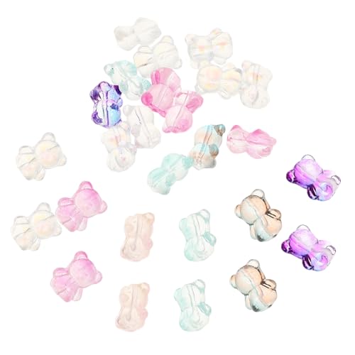 BATHVEVE 100Stücke Bärenanhänger Bärenperlen für DIY Armbänder Halsketten und Schmuck Vielseitige Bastelperlen mit Aufhängeloch für Projekte und BATHVEVE 100Stücke Bärenanhänger Bärenperlen für DIY Armbänder Halsketten und Schmuck Vielseitige Bastelperlen mit Aufhängeloch für Projekte und von BATHVEVE