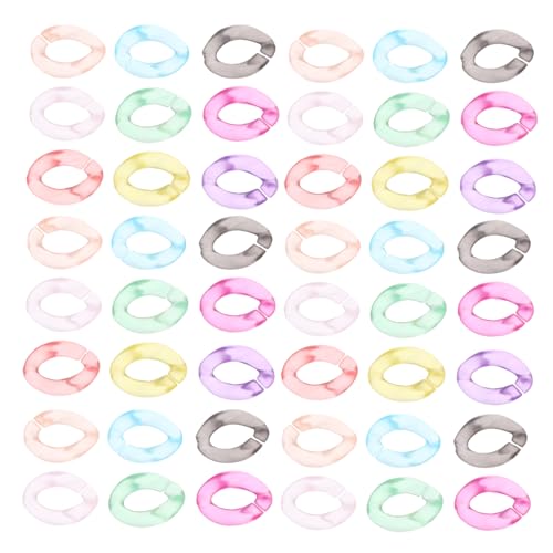 BATHVEVE 100Stücke Beutelkettenringe Acryl Multifunktionale Verknüpfung für DIY Schmuckprojekte Leicht und Tragbar für Taschen Schlüsselanhänger und Handwerkszubehör BATHVEVE 100Stücke Beutelkettenringe Acryl Multifunktionale Verknüpfung für DIY Schmuckprojekte Leicht und Tragbar für Taschen Schlüsselanhänger und Handwerkszubehör von BATHVEVE