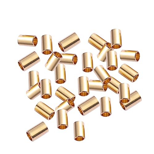 BATHVEVE 100Stücke DIY Schmuck Zubehör Runde Rohre Perlen Kupfer für Handgemachte Armbänder und für Kreative Bastelprojekte BATHVEVE 100Stücke DIY Schmuck Zubehör Runde Rohre Perlen Kupfer für Handgemachte Armbänder und für Kreative Bastelprojekte von BATHVEVE