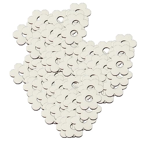 BATHVEVE 100Stücke Holzscheiben mit Pflaumenblüten Design Handwerkliche Dekorationen für DIY Projekte für Hochzeiten Partys und Bastelarbeiten Gemischt von BATHVEVE