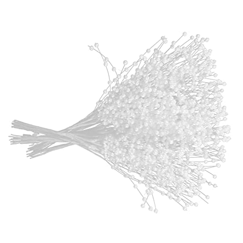 BATHVEVE 100Stücke Perlenzweige DIY Perlen Stäbe Künstliche Perlen für Hochzeitsdekoration Blumenarrangements Bastelbedarf Tischdekoration und Festlichkeiten von BATHVEVE