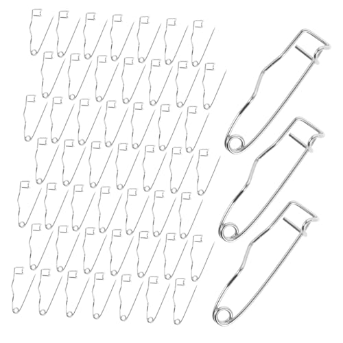 BATHVEVE 100Stücke Sicherheitsnadeln Metall Gebogene Nadeln für Bastel und Nähprojekte Rostfrei Vielseitig Einsetzbar für Kleidung und DIY von BATHVEVE