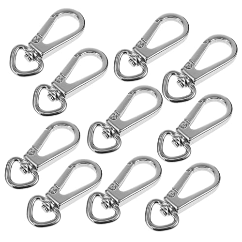 BATHVEVE 10Stücke Klauenverschluss für Praktische Mehrzweck Klauenschließe Robustem für Schlüsselanhänger Handtaschen und DIY Projekte Silberfarben von BATHVEVE