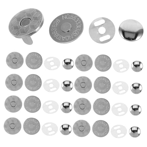 BATHVEVE 10Stücke Magnetische Druckknöpfe Geldbörsenverschluss DIY Handwerk Unsichtbare Knöpfe für Taschen Kleidung und Scrapbooking Einfache Montage ohne Nähen Silberne BATHVEVE 10Stücke Magnetische Druckknöpfe Geldbörsenverschluss DIY Handwerk Unsichtbare Knöpfe für Taschen Kleidung und Scrapbooking Einfache Montage ohne Nähen Silberne von BATHVEVE