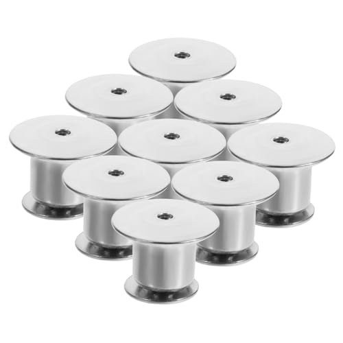 BATHVEVE 10Stücke Metall Verriegelungsstift Verschlüsse für Anstecknadeln Namensschilder Taschen und Hüte Robuste und Glatte Verarbeitung ca Weiß Nickel von BATHVEVE