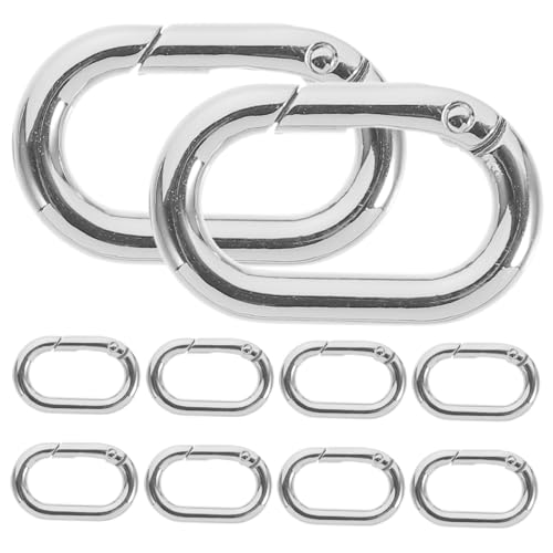 BATHVEVE 10Stücke Ovaler Federverschluss Karabiner Clip für DIY Projekte für Handtaschen Rucksäcke und Schlüsselringe Robuste und Langlebige Frühlingsschnalle BATHVEVE 10Stücke Ovaler Federverschluss Karabiner Clip für DIY Projekte für Handtaschen Rucksäcke und Schlüsselringe Robuste und Langlebige Frühlingsschnalle von BATHVEVE