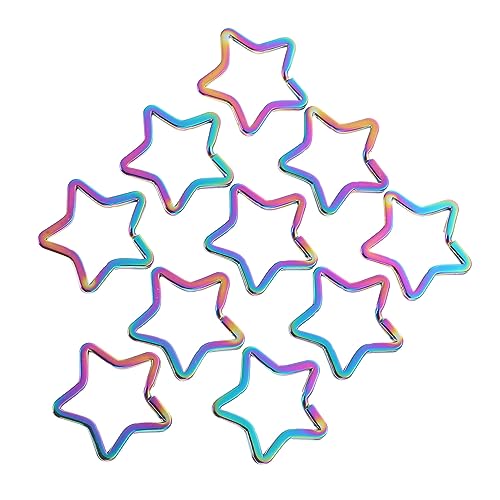 BATHVEVE 10Stücke Sternförmige Schlüsselanhänger Karabiner Ringe für DIY Handwerk Schlüsselanhänger Zubehör Langlebig und Rostbeständig für Schlüsselbund von BATHVEVE