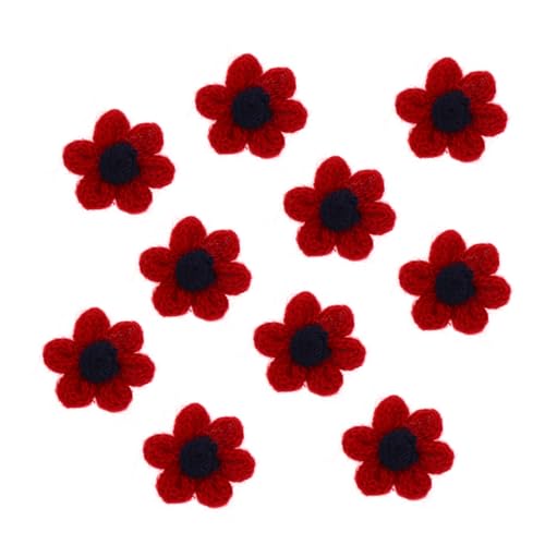 BATHVEVE 10Stücke Teiliges Handgefertigte Wollblumenapplikationen DIY Kopfschmuck Zubehör Weinrot für Blumennähprojekte und Bastelideen BATHVEVE 10Stücke Teiliges Handgefertigte Wollblumenapplikationen DIY Kopfschmuck Zubehör Weinrot für Blumennähprojekte und Bastelideen von BATHVEVE