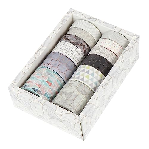 BATHVEVE 12 Rollen Washi Tape Scrapbook Dekorativer Kunst Und Bastelbedarf Dünnes Bastelband Tagebuchaufkleber Buntes Klebeband Entfernbares Weißes Scrap Tape Ästhetisches von BATHVEVE