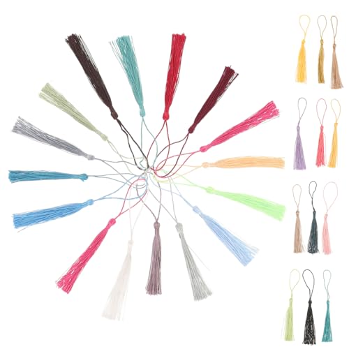 BATHVEVE 120 Stück Diy Quasten Anhänger für Lesezeichen Dekorative Stoffquasten für Handwerk Vielseitige Troddel für Schlüssel Taschen und Mehr von BATHVEVE