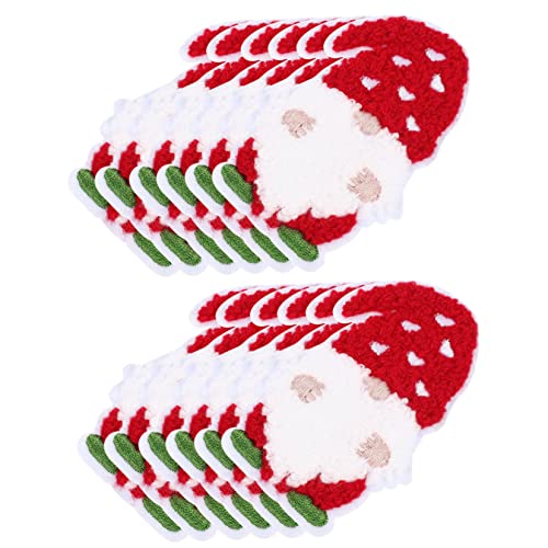BATHVEVE 12Stücke Weihnachts Themen Stoffflicken Austauschbare Polyester Patches für DIY Kleidung Applikationen und Reparaturen für Projekte und von BATHVEVE