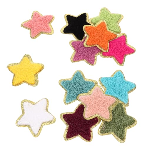 BATHVEVE 13 Stück Teiliges Beständige Aufnäher mit Mehrfarbigen Stern Glitter Stickereien Vielseitige Dekorative Applikationen für Kleidung Hüte Jeans Taschen und DIY Bekleidung Zubehör von BATHVEVE