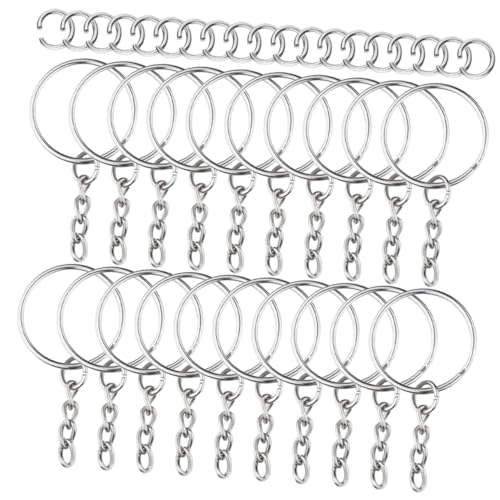 BATHVEVE 150Stücke Teiliges Schlüsselanhänger Ketten und Zubehör für DIY Schlüsselanhänger Herstellung Langlebig und Rostfrei Handwerksmaterial von BATHVEVE