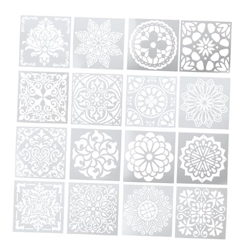 BATHVEVE 16 Stück Malvorlage Bastelschablonen Mandala-Schablone Formen zum Zeichnen von Mandalas wiederverwendbares Mandala Schablonen zum Basteln wiederverwendbar das Haustier BATHVEVE 16 Stück Malvorlage Bastelschablonen Mandala-Schablone Formen zum Zeichnen von Mandalas wiederverwendbares Mandala Schablonen zum Basteln wiederverwendbar das Haustier von BATHVEVE