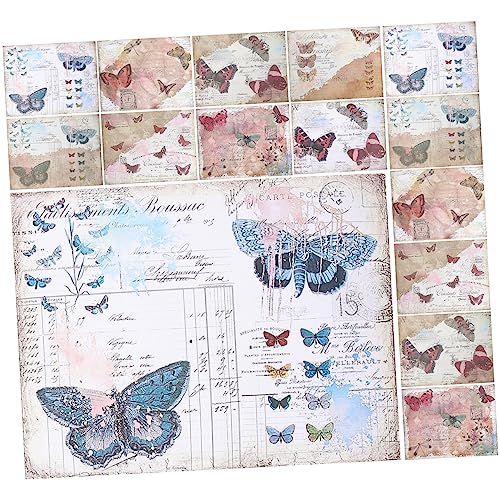BATHVEVE 16 Stück Vintage Scrapbooking Dekorpapier Teiliges DIY Planner Papier mit Retro Motiven für Tagebuch Fotoalbum und Kartenherstellung für Kreative Bastelprojekte von BATHVEVE