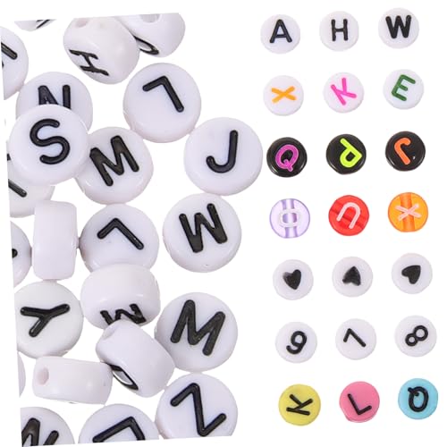 BATHVEVE 1900 Stück Buchstabenperlen Acryl DIY Bastelmaterial für Armbänder Haarschmuck und Dekoration Leichte und Vielseitige Perlen zum Auffädeln für Kreative Projekte BATHVEVE 1900 Stück Buchstabenperlen Acryl DIY Bastelmaterial für Armbänder Haarschmuck und Dekoration Leichte und Vielseitige Perlen zum Auffädeln für Kreative Projekte von BATHVEVE