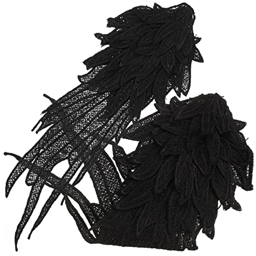 BATHVEVE 1Paar Engelsflügel Spitze Applikationen DIY Kleidung Patch Langlebig und Hautfreundlich für Partys und Nähprojekte Mühelos Anzubringen von BATHVEVE