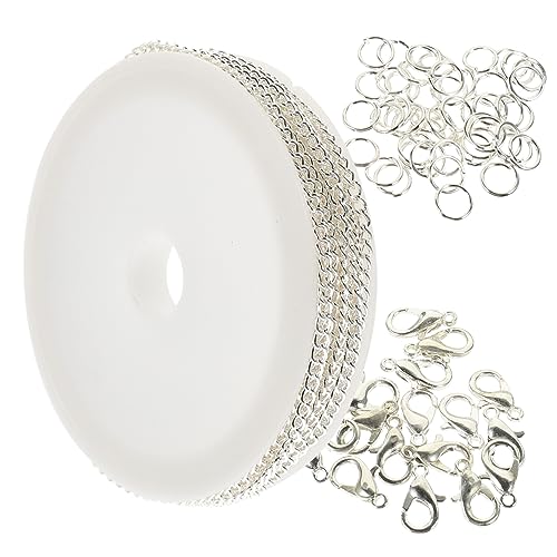 BATHVEVE 1Rolle DIY Eisenkette für Schmuckherstellung Dicke Silberne Kette mit Hummerverschluss für Armbänder und Halsketten für Individuelles Design und Projekte BATHVEVE 1Rolle DIY Eisenkette für Schmuckherstellung Dicke Silberne Kette mit Hummerverschluss für Armbänder und Halsketten für Individuelles Design und Projekte von BATHVEVE