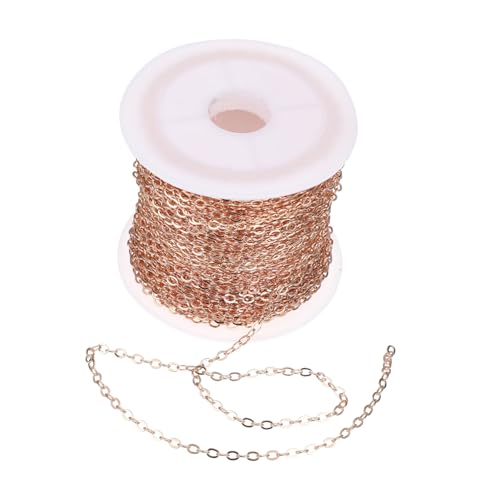 BATHVEVE 1Rolle DIY Halskettenkette Pulloverkette Schmuckzubehör für Handarbeit Roségold für Schmuckherstellung und Bastelprojekte BATHVEVE 1Rolle DIY Halskettenkette Pulloverkette Schmuckzubehör für Handarbeit Roségold für Schmuckherstellung und Bastelprojekte von BATHVEVE