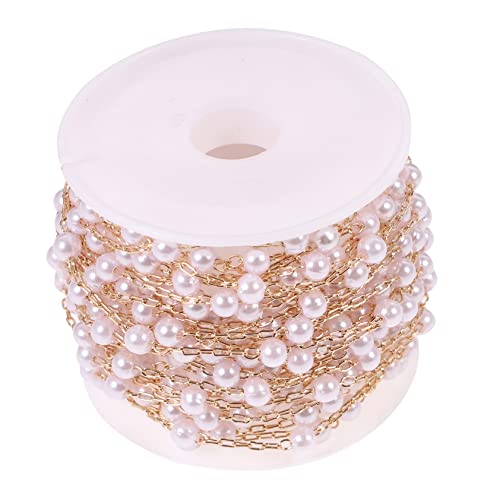 BATHVEVE 1Rolle Perlenkette für DIY Schmuckherstellung Hochwertige Perlenkette Vielseitig Einsetzbar für Armbänder Taschen und Mehr Einfach Zuschneidbar Gewünschte BATHVEVE 1Rolle Perlenkette für DIY Schmuckherstellung Hochwertige Perlenkette Vielseitig Einsetzbar für Armbänder Taschen und Mehr Einfach Zuschneidbar Gewünschte von BATHVEVE