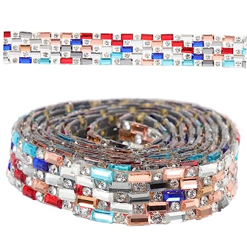 BATHVEVE 1Rolle Strassband Dekoratives Strassband für Selbstklebend Bunten Farben für DIY Projekte Hochzeitsdekorationen Kleidung und Accessoires BATHVEVE 1Rolle Strassband Dekoratives Strassband für Selbstklebend Bunten Farben für DIY Projekte Hochzeitsdekorationen Kleidung und Accessoires von BATHVEVE