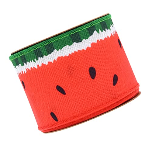 BATHVEVE 1Rolle Wassermelonen Muster Geschenkband für DIY Dekoration Blumenverpackung Basteln Hochzeit Party Leicht Zuschneidbar für Projekte Hochwertige von BATHVEVE