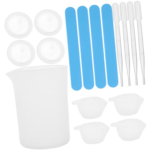 BATHVEVE 1Satz DIY Epoxidharz Werkzeugset Teiliges Silikon Messbecher für Kristallhandwerk Rühren von Pigmenten und Gussmaterialien für Projekte von BATHVEVE