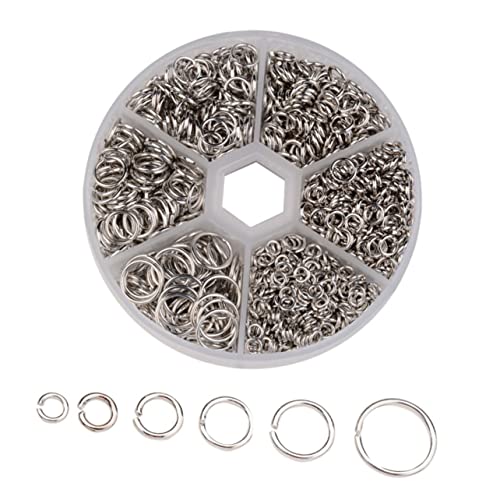 BATHVEVE 1Satz DIY Schmuck Zubehör Eisen Hängeringe Silber für Armbänder und Schlüsselanhänger Praktischer Aufbewahrungsbox BATHVEVE 1Satz DIY Schmuck Zubehör Eisen Hängeringe Silber für Armbänder und Schlüsselanhänger Praktischer Aufbewahrungsbox von BATHVEVE