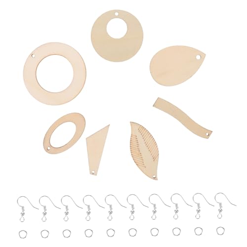 BATHVEVE 1Satz Ohrringmaterial Unfertige Ohrringausschnitte Mit Ohrringhaken Für DIY Schmuckzubehör Und Ohrringe Zur Herstellung Von Individuellen Designs von BATHVEVE