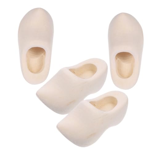 BATHVEVE 2 Paare Mini Holzschuhe Unbemalte Schuhmodelle für Puppenhaus Zubehör für Diy Bastelprojekte und Kreative Dekorationen BATHVEVE 2 Paare Mini Holzschuhe Unbemalte Schuhmodelle für Puppenhaus Zubehör für Diy Bastelprojekte und Kreative Dekorationen von BATHVEVE