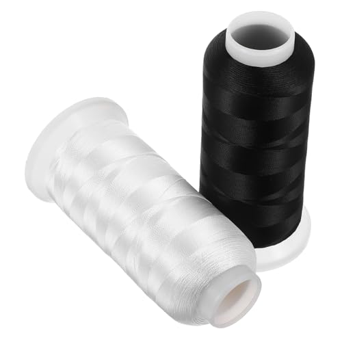 BATHVEVE 2 Rollen Robuster Nähfaden für Komplexe Muster Polyester Garn für Nähmaschinen für Vielseitige Anwendungen und Hohe der Bekleidungs und Näherei von BATHVEVE
