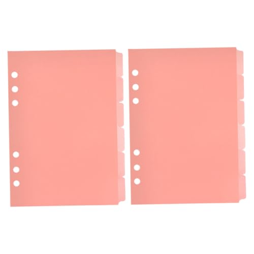 BATHVEVE 2 Sätze Notizbuch Trennblätter aus PP Abnehmbare Leichte Trennstreifen in Zartem Rosa für Organizer und Ringbücher Praktische und Farbige Register für Büro und Zuhause von BATHVEVE
