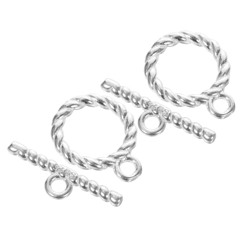 BATHVEVE 2 Sätze Zwei Sets Silber Toggle Verschlüsse für Armband und DIY Hochwertige Schmuckverschlüsse für Kreative Bastelprojekte Langlebig und Leicht zu Handhaben BATHVEVE 2 Sätze Zwei Sets Silber Toggle Verschlüsse für Armband und DIY Hochwertige Schmuckverschlüsse für Kreative Bastelprojekte Langlebig und Leicht zu Handhaben von BATHVEVE