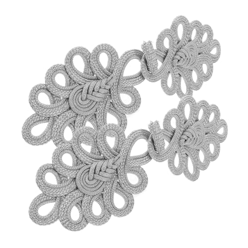BATHVEVE 2 Stück Chinesische Knotenknöpfe Gold und Silberschnur Vintage Verschlüsse für Cheongsam Anzüge Mäntel und Kostüme Dekorative Knöpfe für Handarbeiten und Diy Projekte BATHVEVE 2 Stück Chinesische Knotenknöpfe Gold und Silberschnur Vintage Verschlüsse für Cheongsam Anzüge Mäntel und Kostüme Dekorative Knöpfe für Handarbeiten und Diy Projekte von BATHVEVE