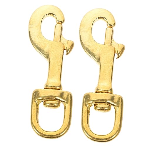 BATHVEVE 2 Stück Drehbare Messing Schnapphaken mit Karabiner für Schlüsselanhänger Taschen und Hunde und Langlebig BATHVEVE 2 Stück Drehbare Messing Schnapphaken mit Karabiner für Schlüsselanhänger Taschen und Hunde und Langlebig von BATHVEVE